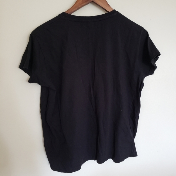 Express Y2K Lion Graphic T-Shirt Black Gray Stripe XS - Picture 3 of 6